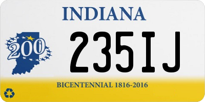 IN license plate 235IJ