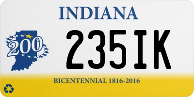 IN license plate 235IK