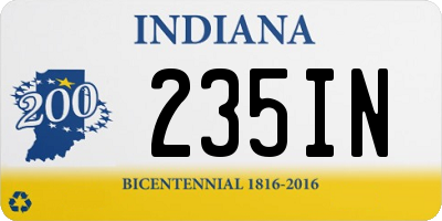 IN license plate 235IN