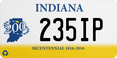 IN license plate 235IP