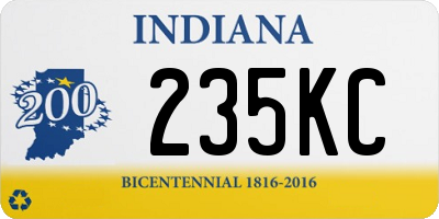 IN license plate 235KC