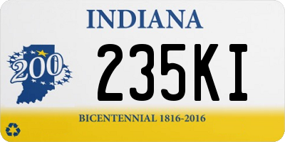 IN license plate 235KI