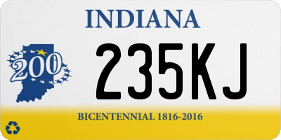 IN license plate 235KJ