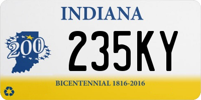 IN license plate 235KY