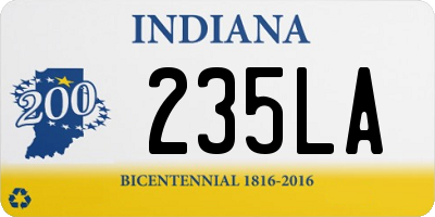 IN license plate 235LA