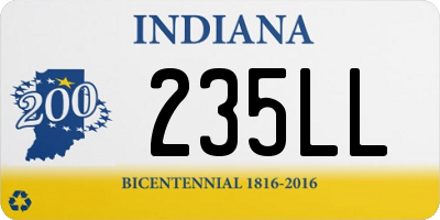 IN license plate 235LL