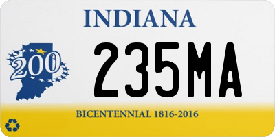 IN license plate 235MA