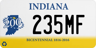 IN license plate 235MF