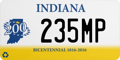 IN license plate 235MP