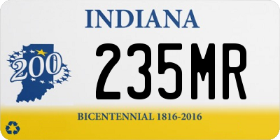 IN license plate 235MR