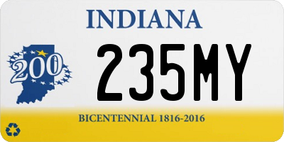 IN license plate 235MY