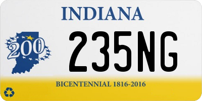 IN license plate 235NG