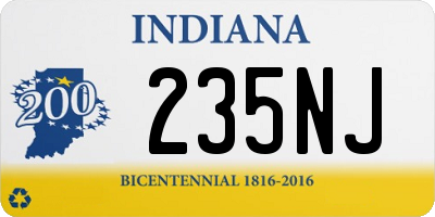 IN license plate 235NJ