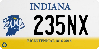 IN license plate 235NX