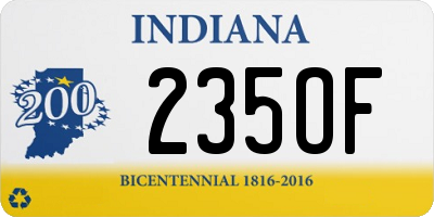 IN license plate 235OF