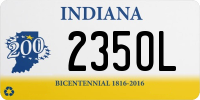 IN license plate 235OL