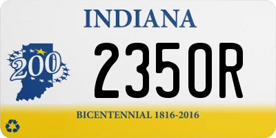 IN license plate 235OR
