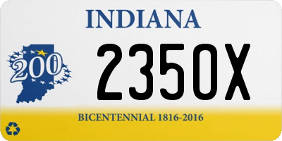 IN license plate 235OX