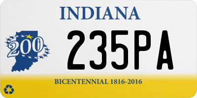 IN license plate 235PA