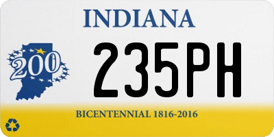 IN license plate 235PH