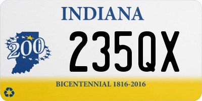 IN license plate 235QX