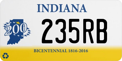 IN license plate 235RB