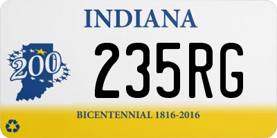 IN license plate 235RG