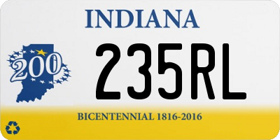 IN license plate 235RL