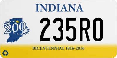 IN license plate 235RO