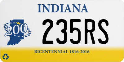 IN license plate 235RS