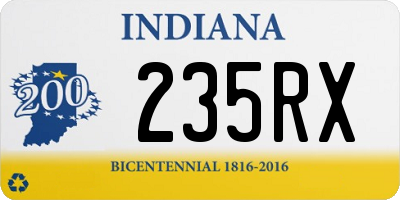 IN license plate 235RX