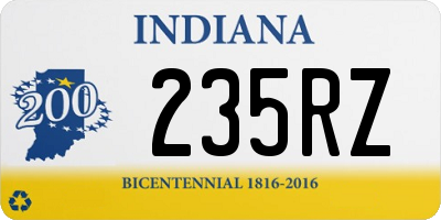 IN license plate 235RZ