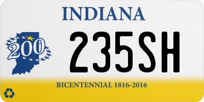 IN license plate 235SH