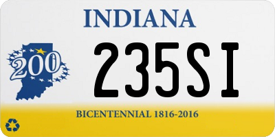 IN license plate 235SI