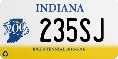 IN license plate 235SJ