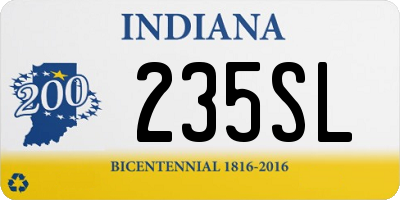 IN license plate 235SL