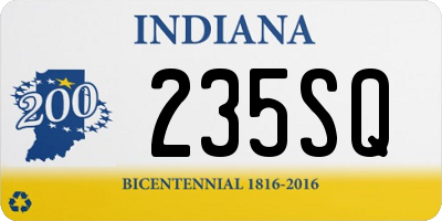 IN license plate 235SQ