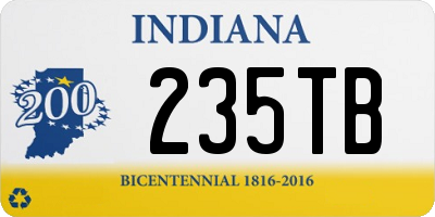 IN license plate 235TB