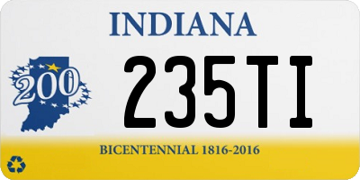 IN license plate 235TI