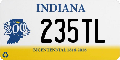 IN license plate 235TL