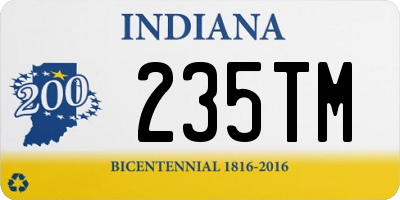 IN license plate 235TM