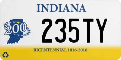 IN license plate 235TY