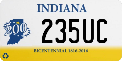 IN license plate 235UC