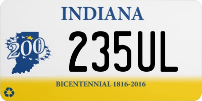 IN license plate 235UL