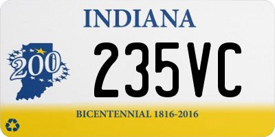 IN license plate 235VC