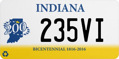 IN license plate 235VI