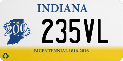 IN license plate 235VL