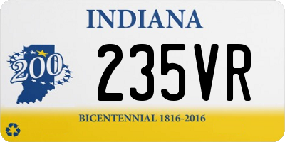 IN license plate 235VR