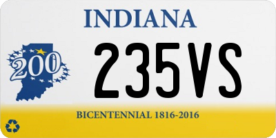 IN license plate 235VS