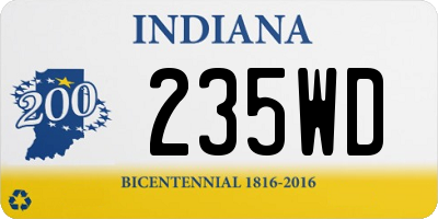 IN license plate 235WD